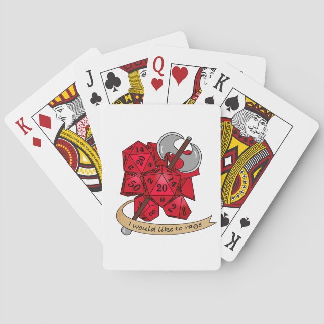 Jeu De Cartes Conception de dés barbares (dos)