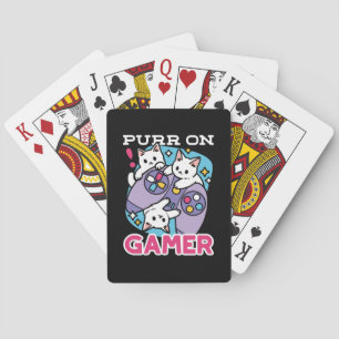 Jeu De Cartes Conception de gamer de chat - Purr sur Gamer Joyst