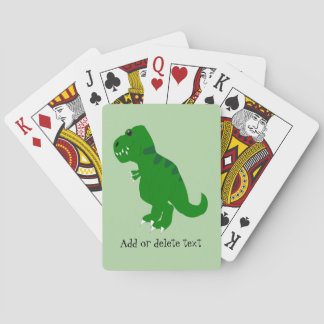 Jeu De Cartes Conception de T Rex de couleur de fond personnalis