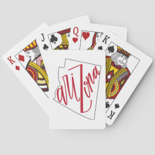 Jeu De Cartes Conception de typographie d'état de l'Arizona  