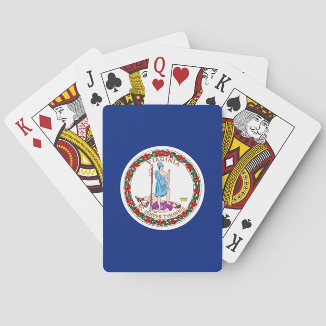 Jeu De Cartes Conception du drapeau de l'État de Virginie (dos)