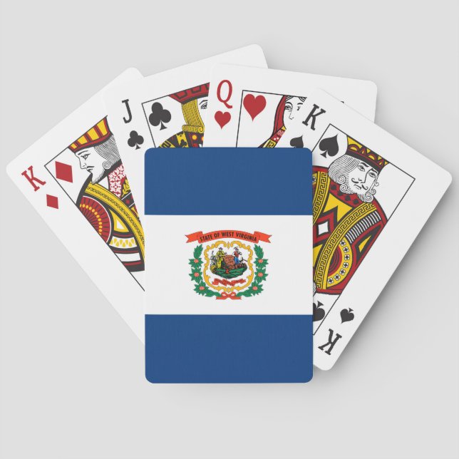 Jeu De Cartes Conception du drapeau de l'État de Virginie-Occide (dos)