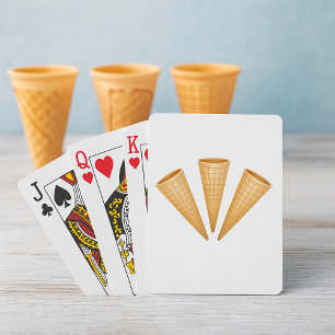 Jeu De Cartes Cône de glace triple gaufre dessert d'été