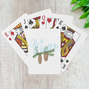 Jeu De Cartes Cônes de pin d'hiver