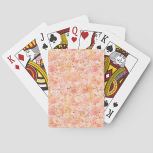 Jeu De Cartes Confettis roses chics d'or d'aquarelle