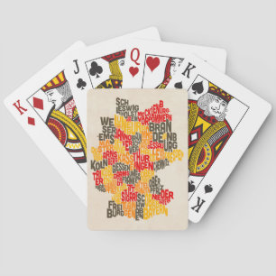 Jeu De Cartes Configuration de texte de carte de l'Allemagne