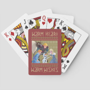 Jeu De Cartes Congelé Coeur Chaud Chaleureux Voeux Jouer Carte