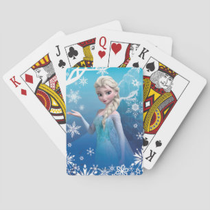 Jeu De Cartes Congelé   Elsa au-dessus du sourire des épaules