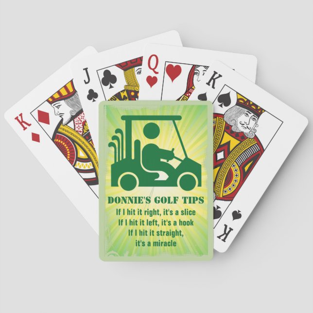 Jeu De Cartes Conseil de golf personnalisé Panier de golf Playeu (dos)