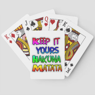 Jeu De Cartes CONSERVEZ-LE VOS Cadeaux Hakuna Matata