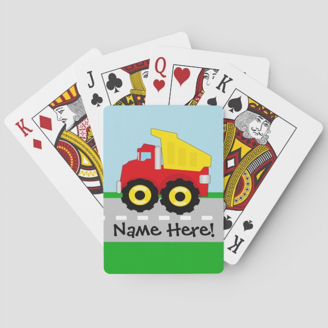 Jeu De Cartes Construction Dumptruck de garçons d'enfants (dos)