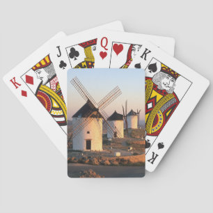 Jeu De Cartes Consuegra, La Mancha, Espagne, moulins à vent