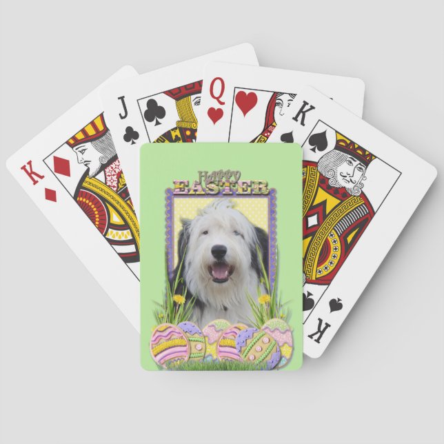 Jeu De Cartes Cookies d'oeufs de Pâques - Vieux chien anglais (dos)