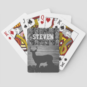 Jeu De Cartes Cool Camo Deer Hunting Nom robuste Buck