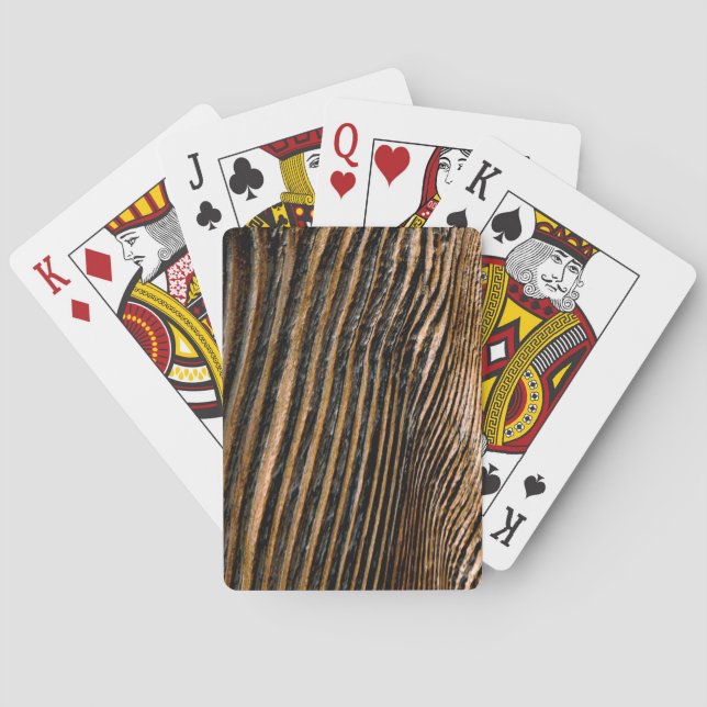Jeu De Cartes Cool de texture bois unique   (dos)