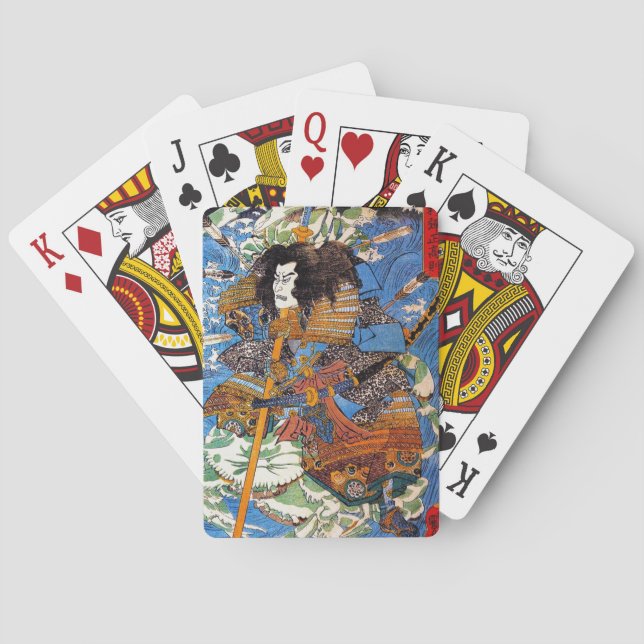 Jeu De Cartes Cool japonais légendaire Samurai Sanin Art guerrie (dos)