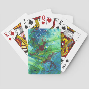Jeu De Cartes Cool Moderne Abstrait Acrylique Classic Cartes de 