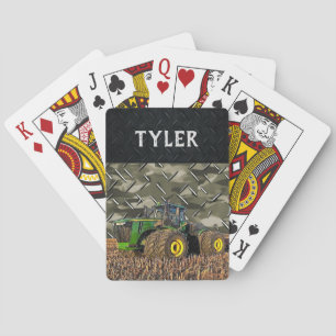Jeu De Cartes Cool Tracteur Nom de l'équipement de ferme Camo