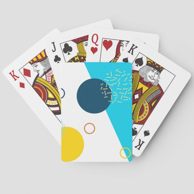 Jeu De Cartes Cool, unique, tendance, urbain, Memphis illustrati (dos)