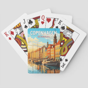 Jeu De Cartes Copenhague Danemark Travel Art Vintage