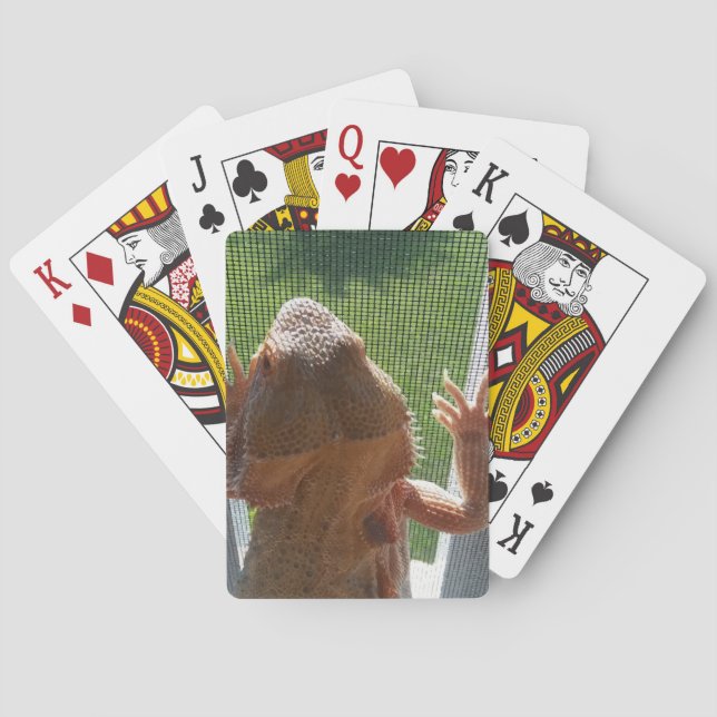 Jeu De Cartes Copie barbue mignonne de photo de dragon (dos)