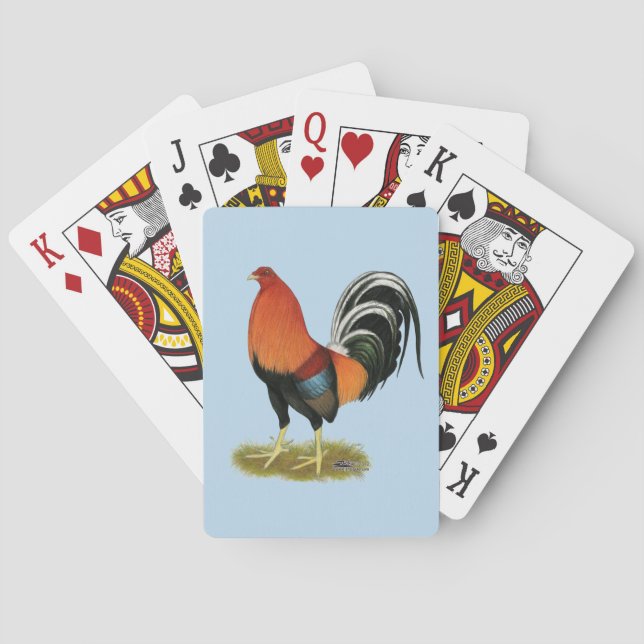 Jeu De Cartes Coq blond comme les blés de coq de combat (dos)