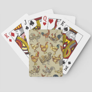 Jeu De Cartes Coq Poulet de la ferme Volaille animale Pays