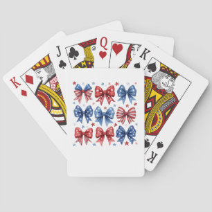 Jeu De Cartes Coquette American Flag Coquette Bow 4 juillet