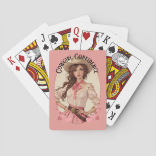 Jeu De Cartes Coquette Cowgirl Western Mode Portrait