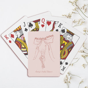 Jeu De Cartes Coquette Whimsical Dessiné À La Main Fête des mari