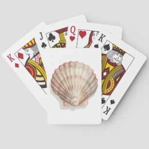 Jeu De Cartes Coquillage rose et crème