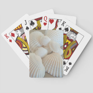 Jeu De Cartes Coquillages blancs ensoleillés, Plage d'été Exotiq