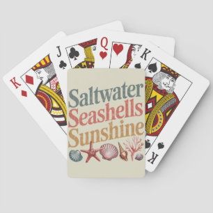 Jeu De Cartes Coquillages d'eau de mer Ensoleillement Vacances d