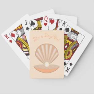 Jeu De Cartes Coquille d'huître et perle personnalisable unisexe
