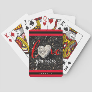 Jeu De Cartes Coral Heart Hawaii Black Sand Beach Vous Aimer Plu