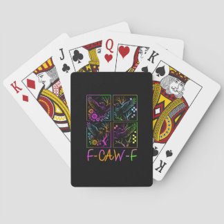 Jeu De Cartes Corbeau F-Caw-F Coloré Néon Goth Oiseau Drôle
