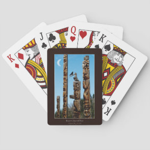 Jeu De Cartes Corbeau noir & Totem Poteau Haida Pack