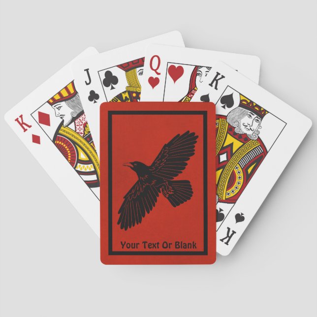 Jeu De Cartes Corbeau rouge (dos)