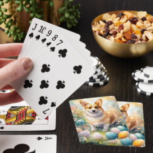 Jeu De Cartes Corgi avec les oeufs de Pâques