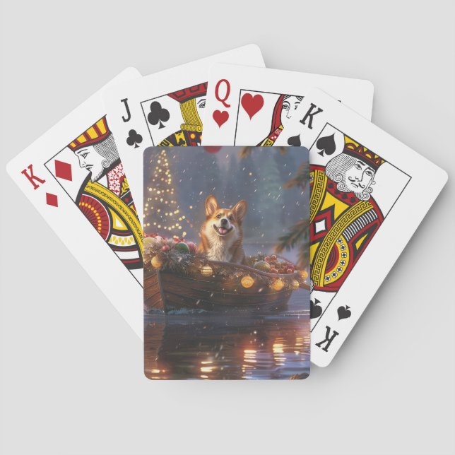 Jeu De Cartes Corgi Christmas Festive Voyage (dos)