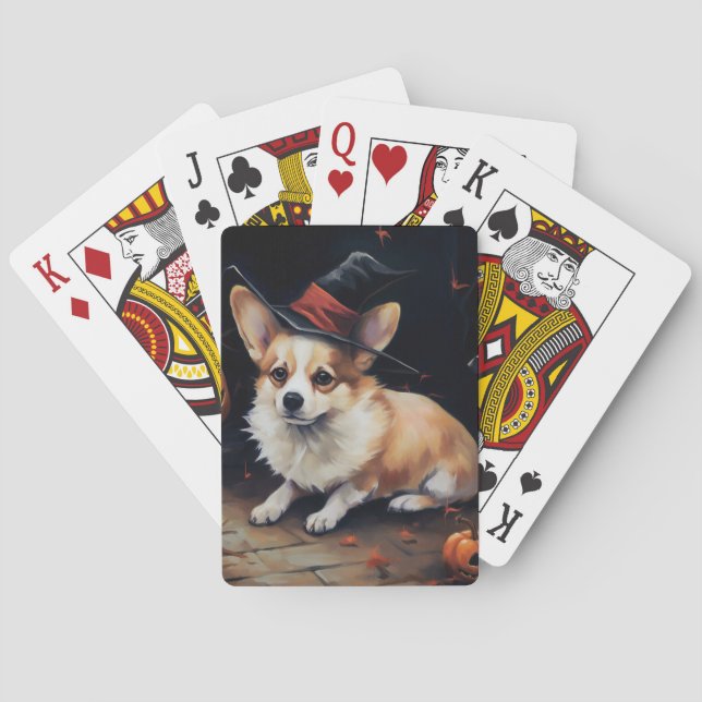 Jeu De Cartes Corgi Citrouille Halloween effroi (dos)