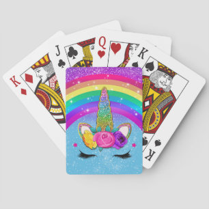 Jeu De Cartes Corne de licorne pailletante et scintillante Arc-e