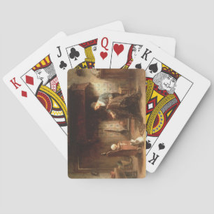 Jeu De Cartes Correction des filets (huile sur panneau)