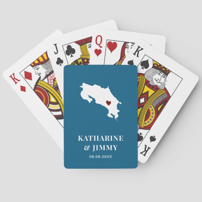 Jeu De Cartes Costa Rica Mariage Favor Deck de Cartes, Carte (dos)