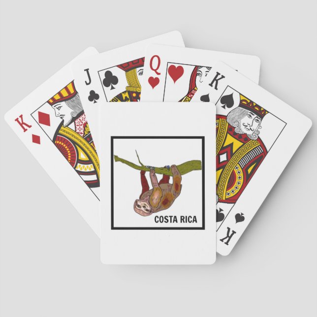 Jeu De Cartes Costa Rica Souvenir Sloth Jouer des cartes (dos)