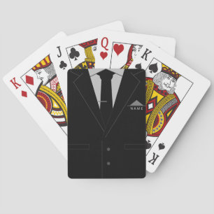 Jeu De Cartes Costume noir et cravate noire - Lucky - Ajouter vo
