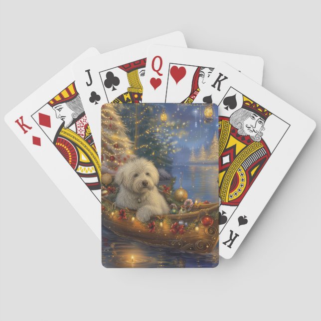 Jeu De Cartes Coton De Tulear Noël Festive Voyage (dos)