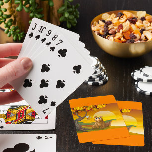 Jeu De Cartes Coucher de soleil de l'ours Brown
