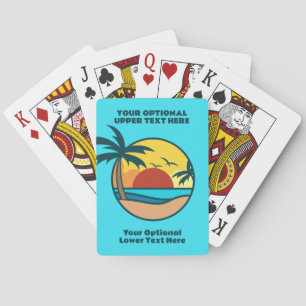 Jeu De Cartes Coucher de soleil de plage tropical
