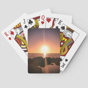 Jeu De Cartes Coucher de soleil en Floride sur la plage Photogra